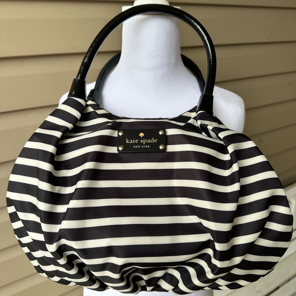 Kate Spade striped bag like new